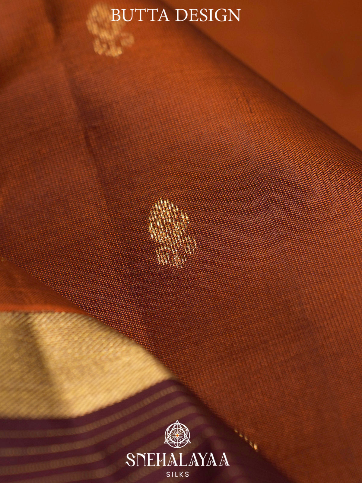 Burnt Orange  Kanjivaram Silk Saree