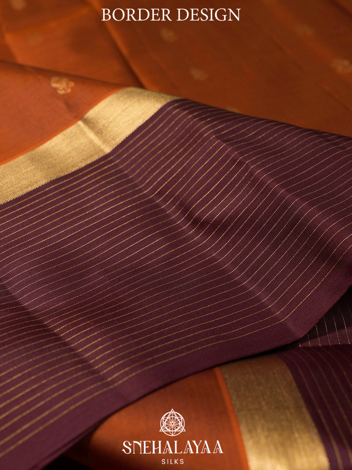 Burnt Orange  Kanjivaram Silk Saree