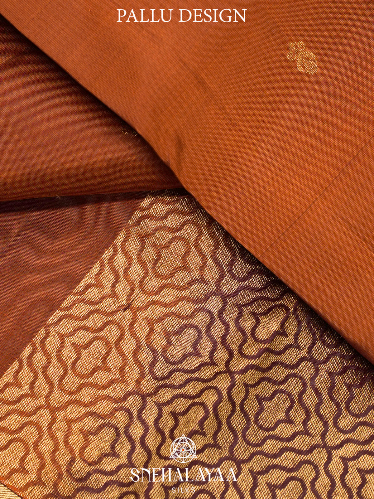 Burnt Orange  Kanjivaram Silk Saree