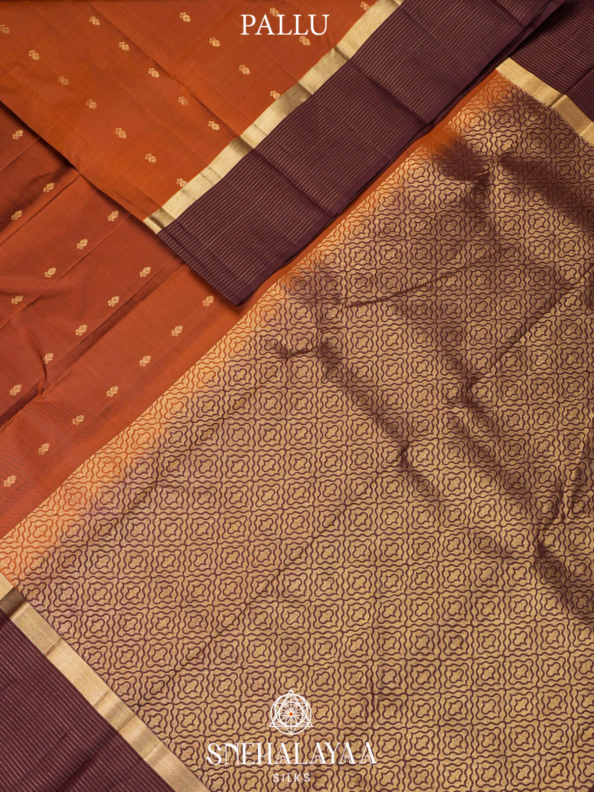 Burnt Orange  Kanjivaram Silk Saree