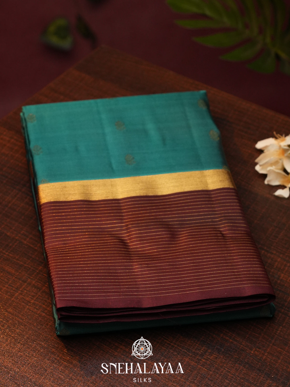 Teal Blue  Kanjivaram Silk Saree