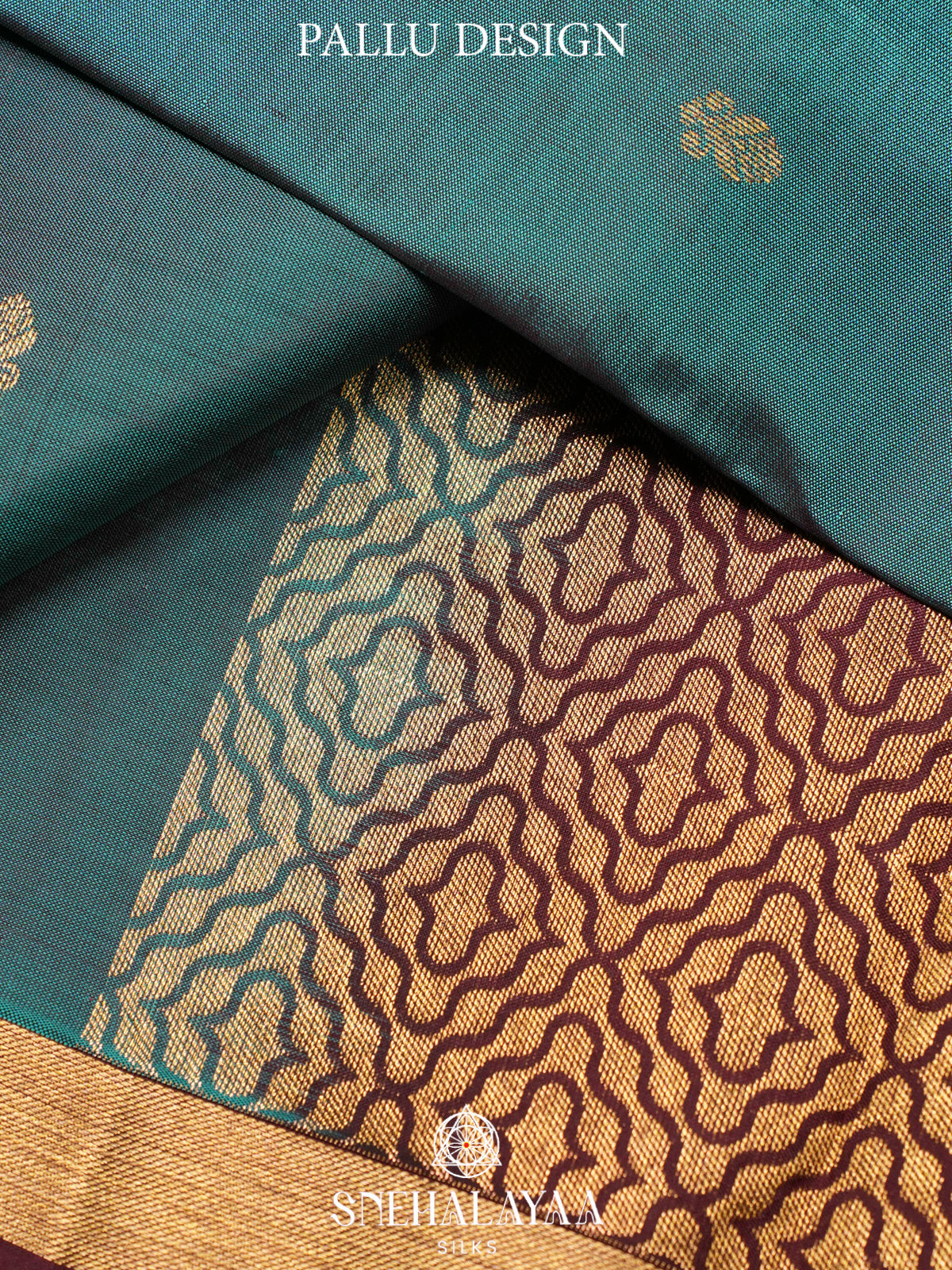 Teal Blue  Kanjivaram Silk Saree