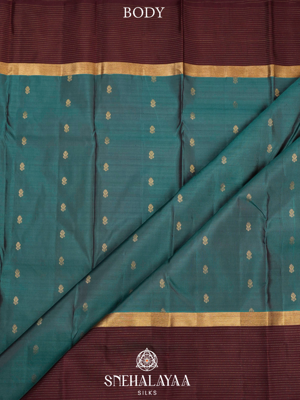 Teal Blue  Kanjivaram Silk Saree