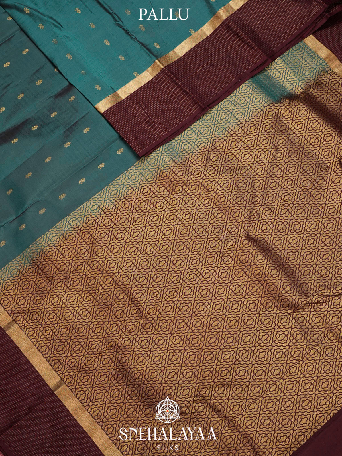 Teal Blue  Kanjivaram Silk Saree