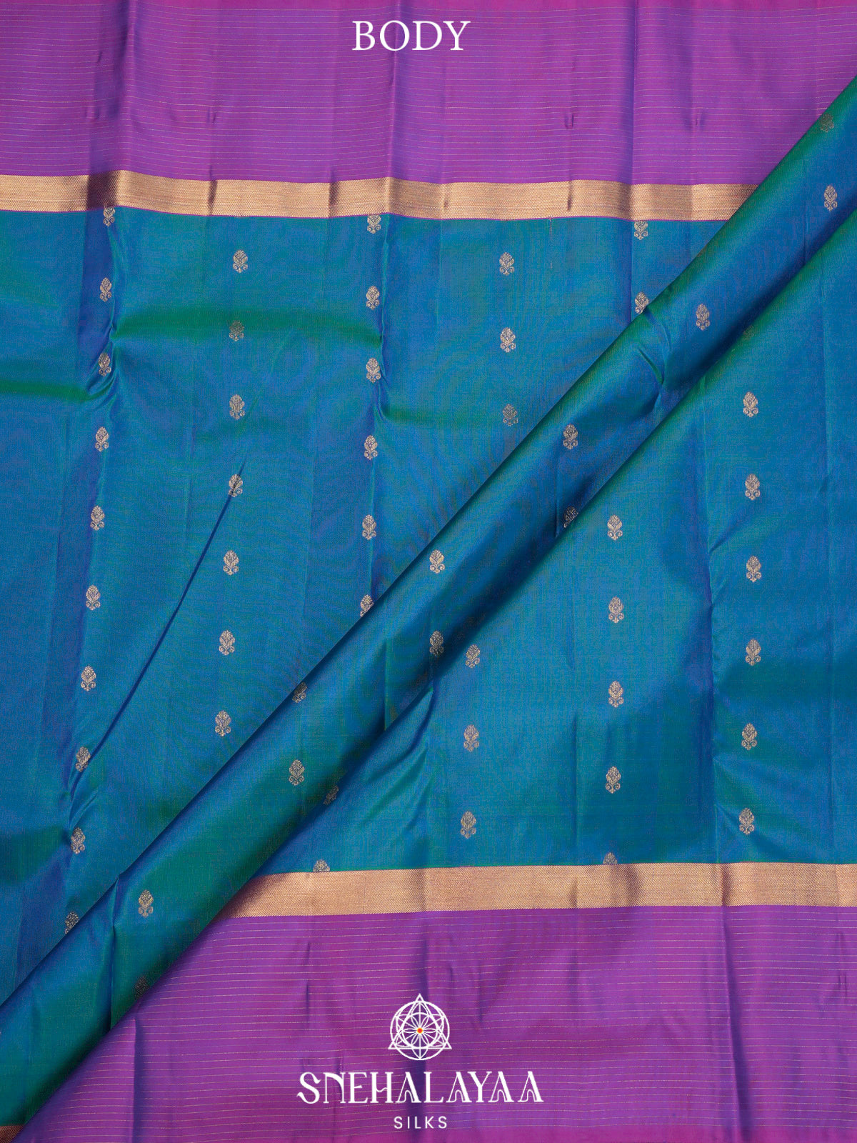 Peacock Blue  Kanjivaram Silk Saree
