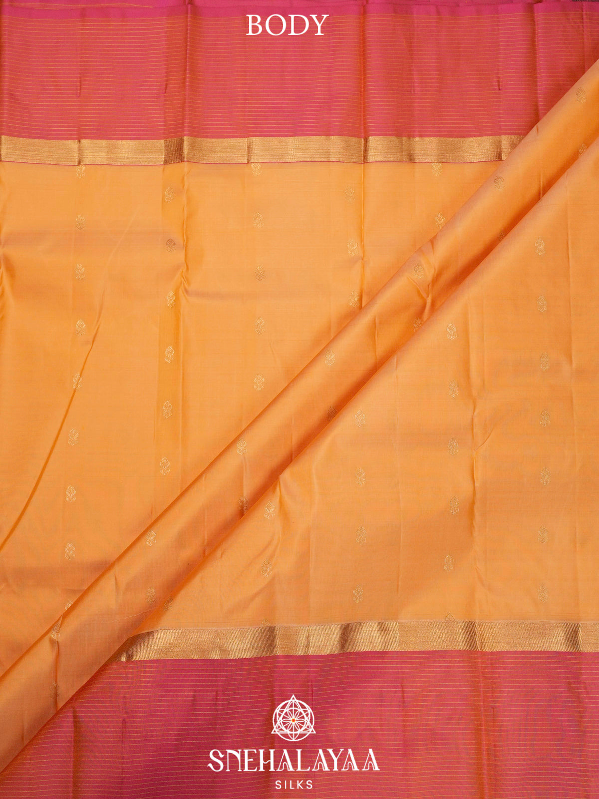 Yellow  Kanjivaram Silk Saree
