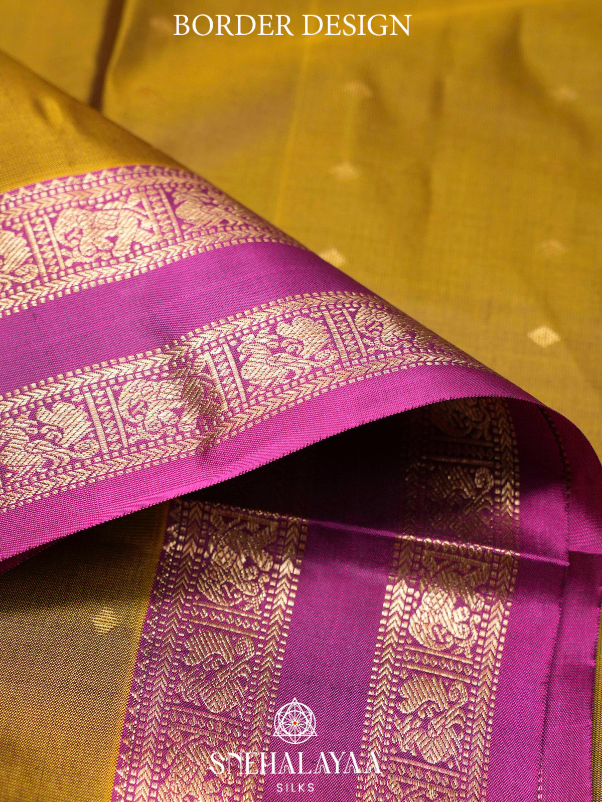 Olive Green  Kanjivaram Silk Saree