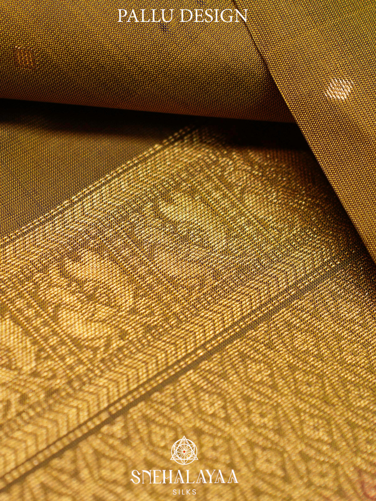 Olive Green  Kanjivaram Silk Saree