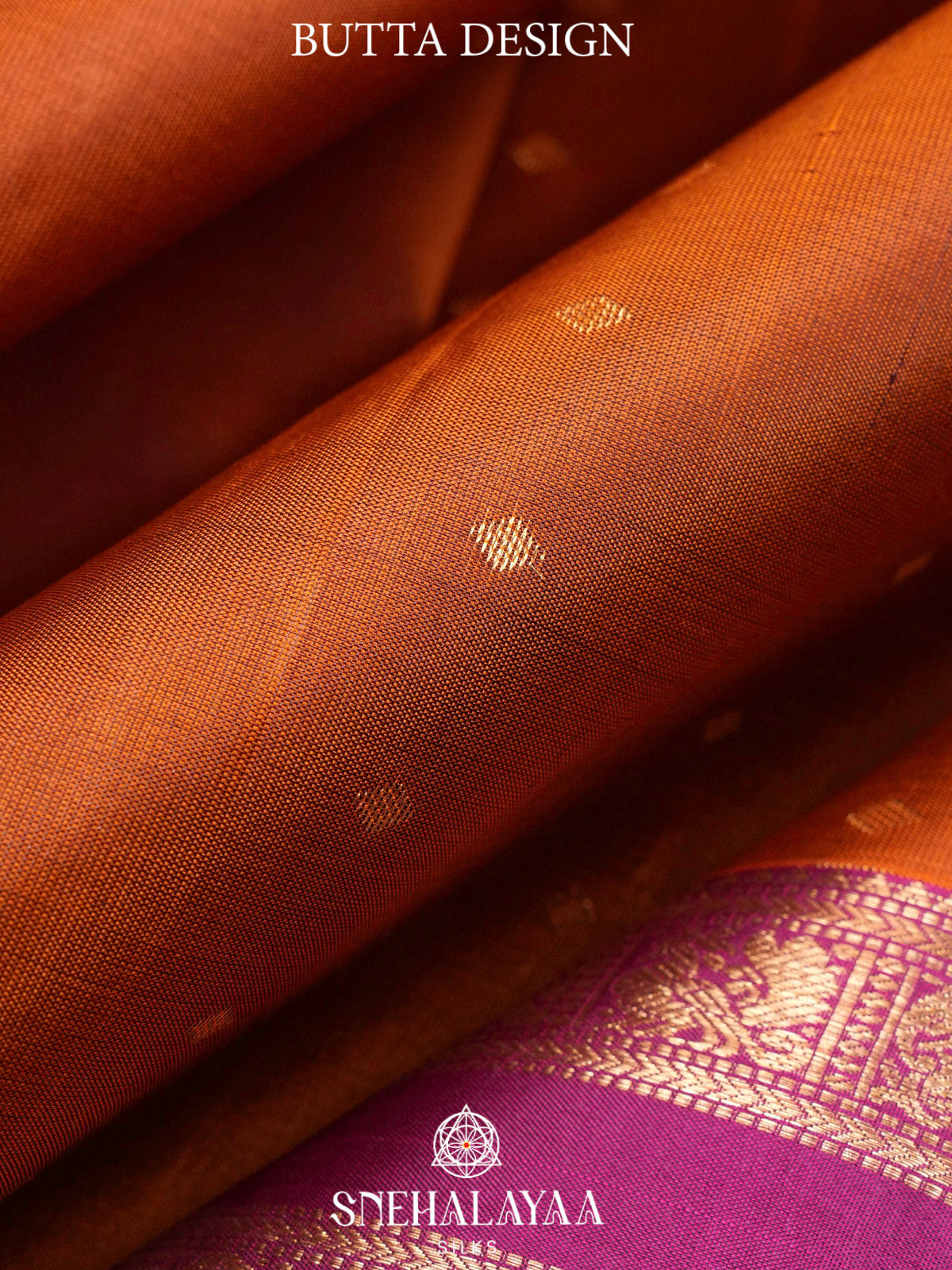 Burnt Orange  Kanjivaram Silk Saree