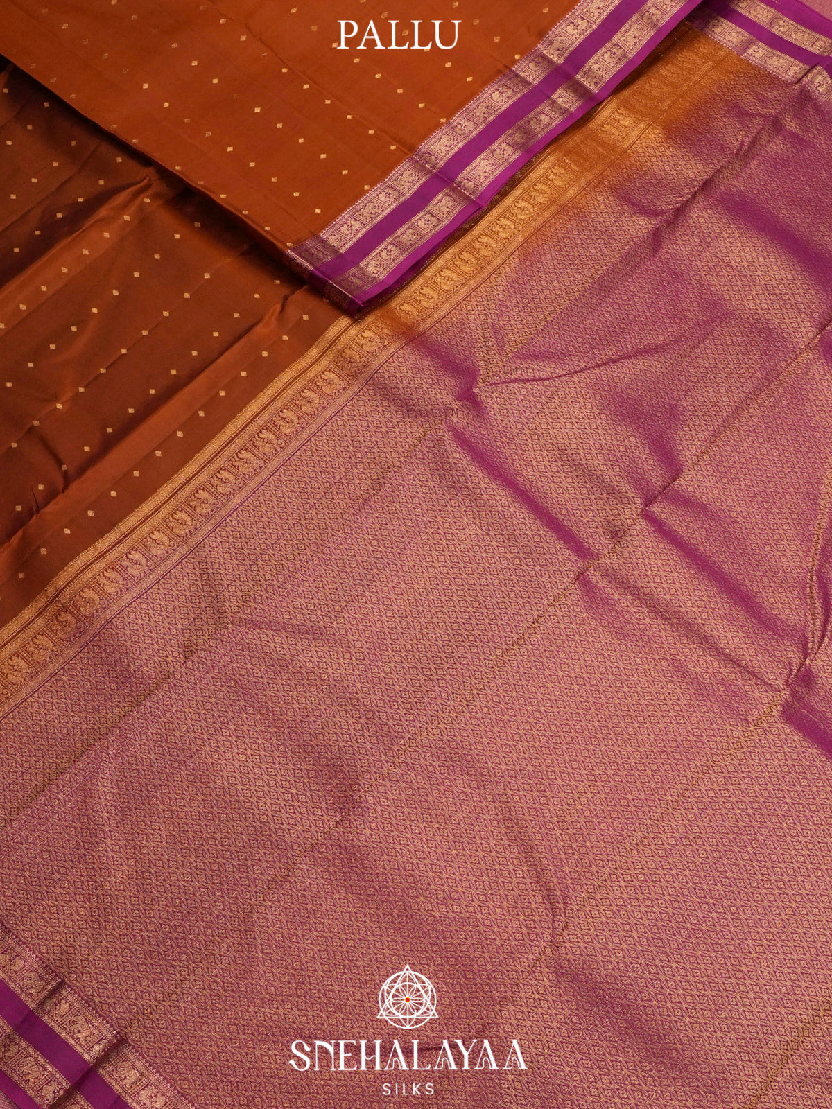 Burnt Orange  Kanjivaram Silk Saree
