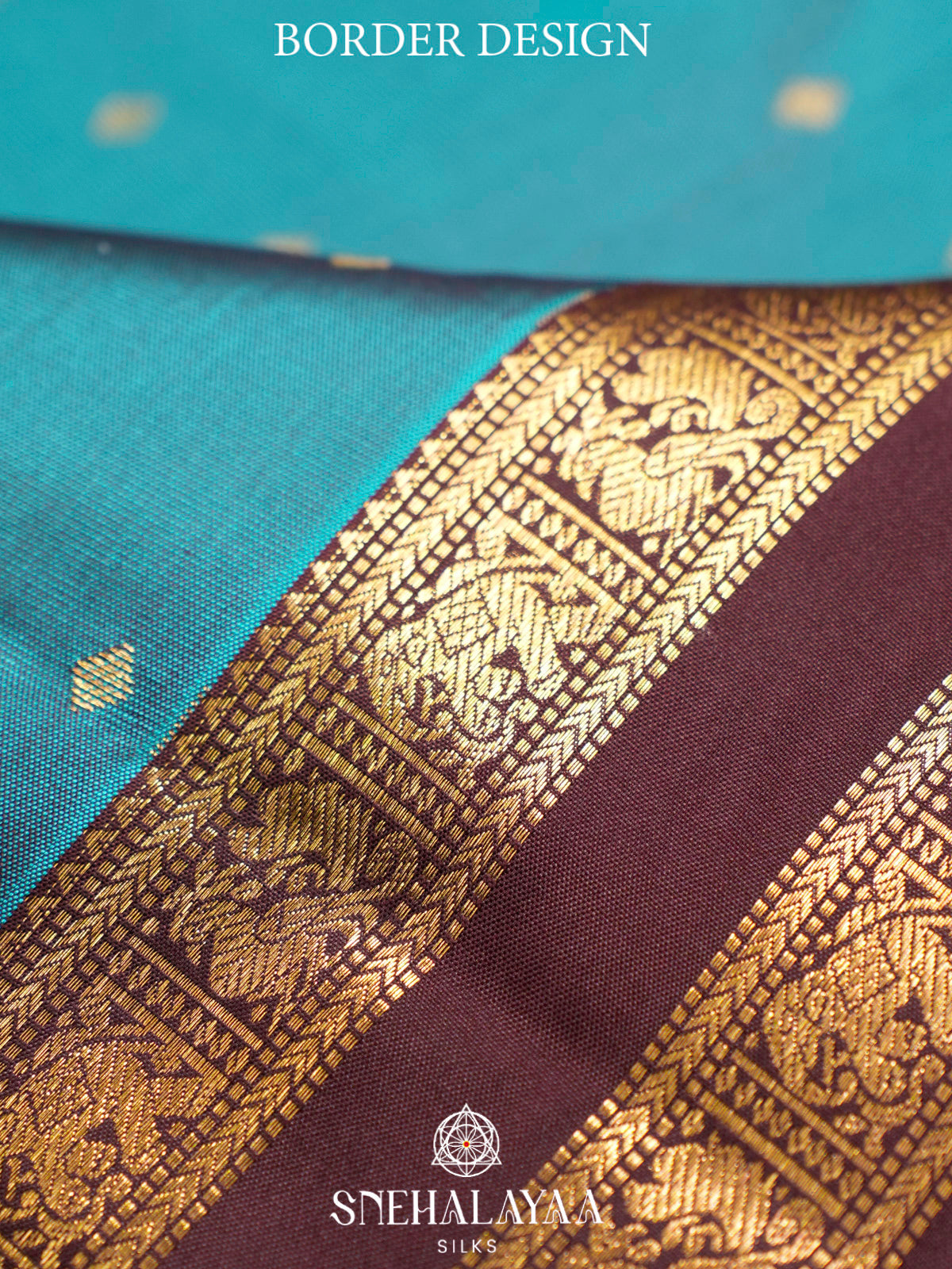 Teal Blue  Kanjivaram Silk Saree