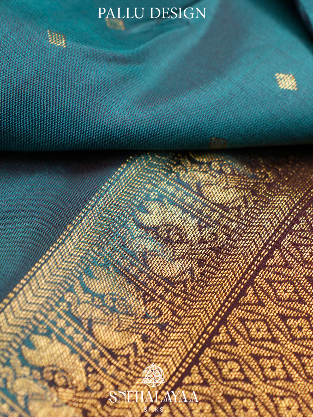 Teal Blue  Kanjivaram Silk Saree