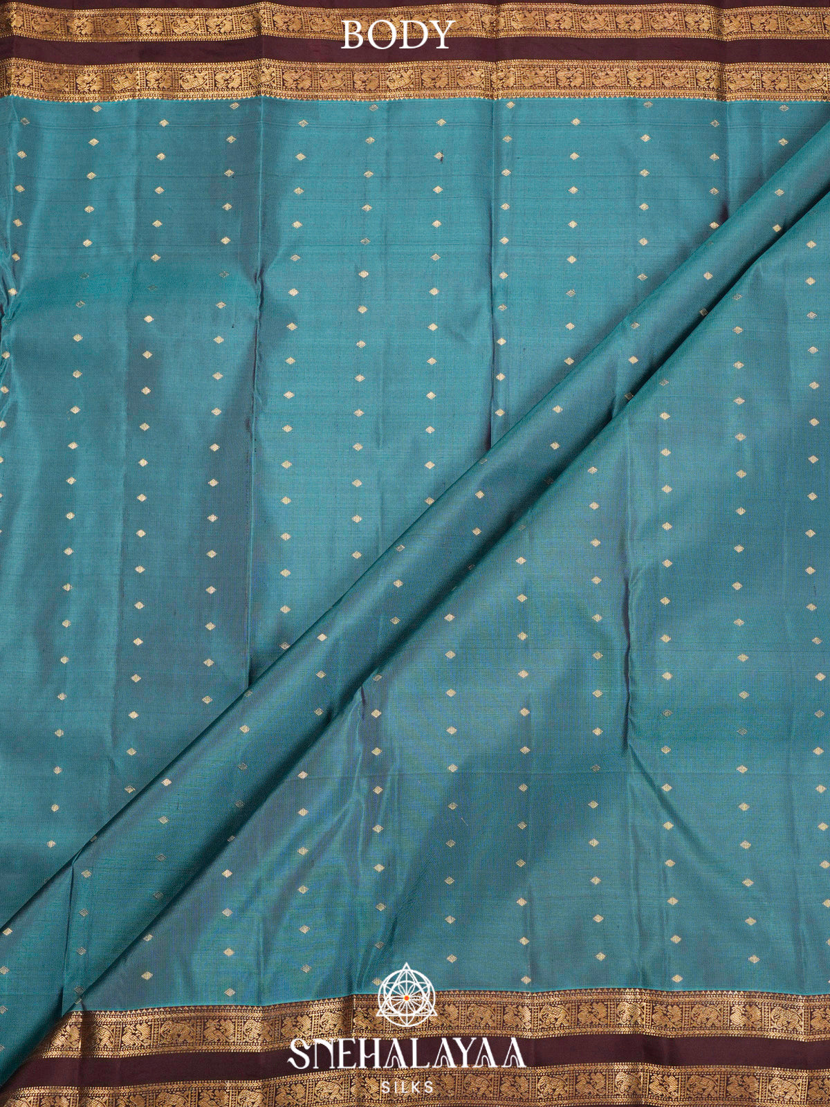 Teal Blue  Kanjivaram Silk Saree