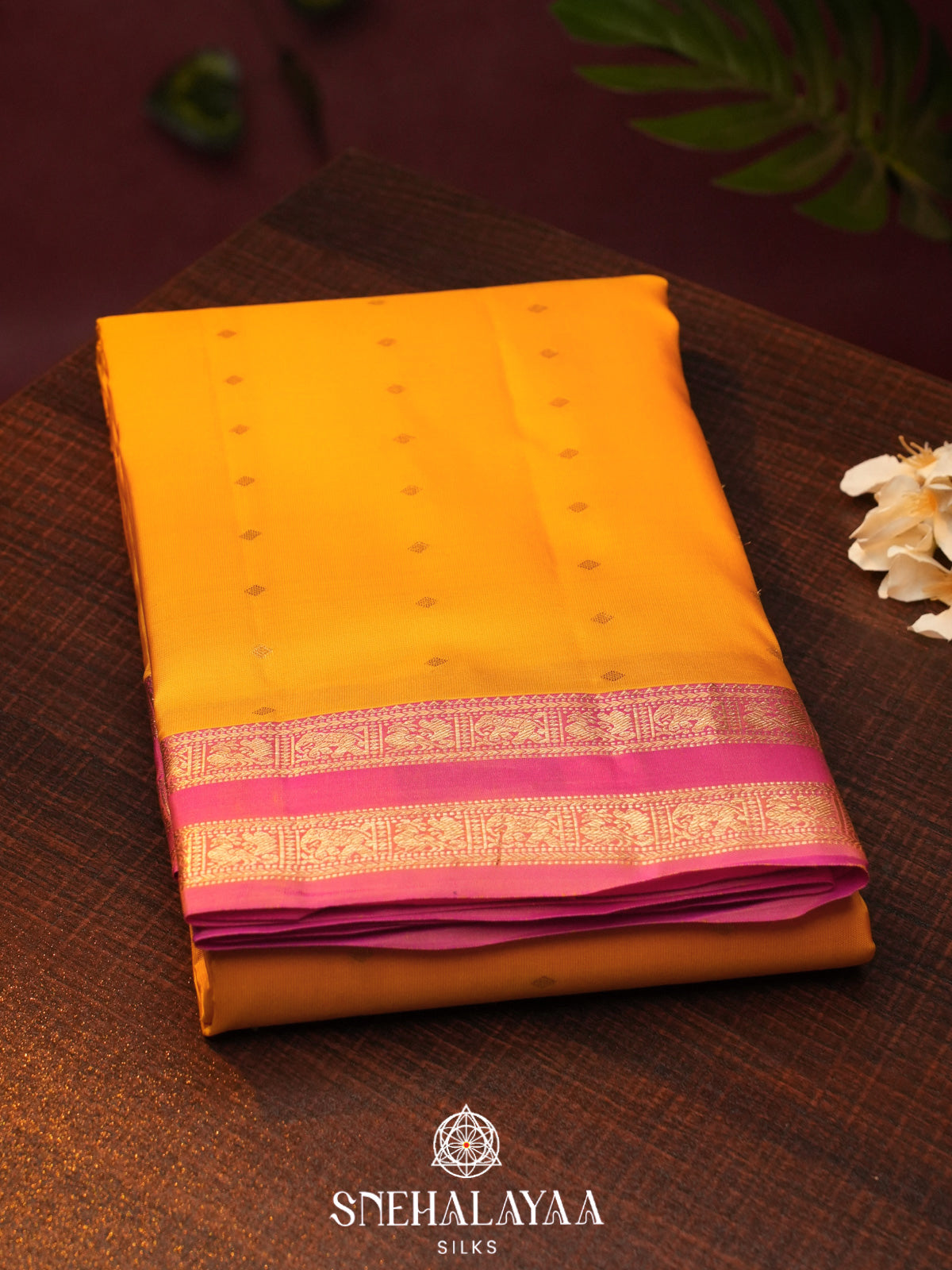 Mango Yellow  Kanjivaram Silk Saree