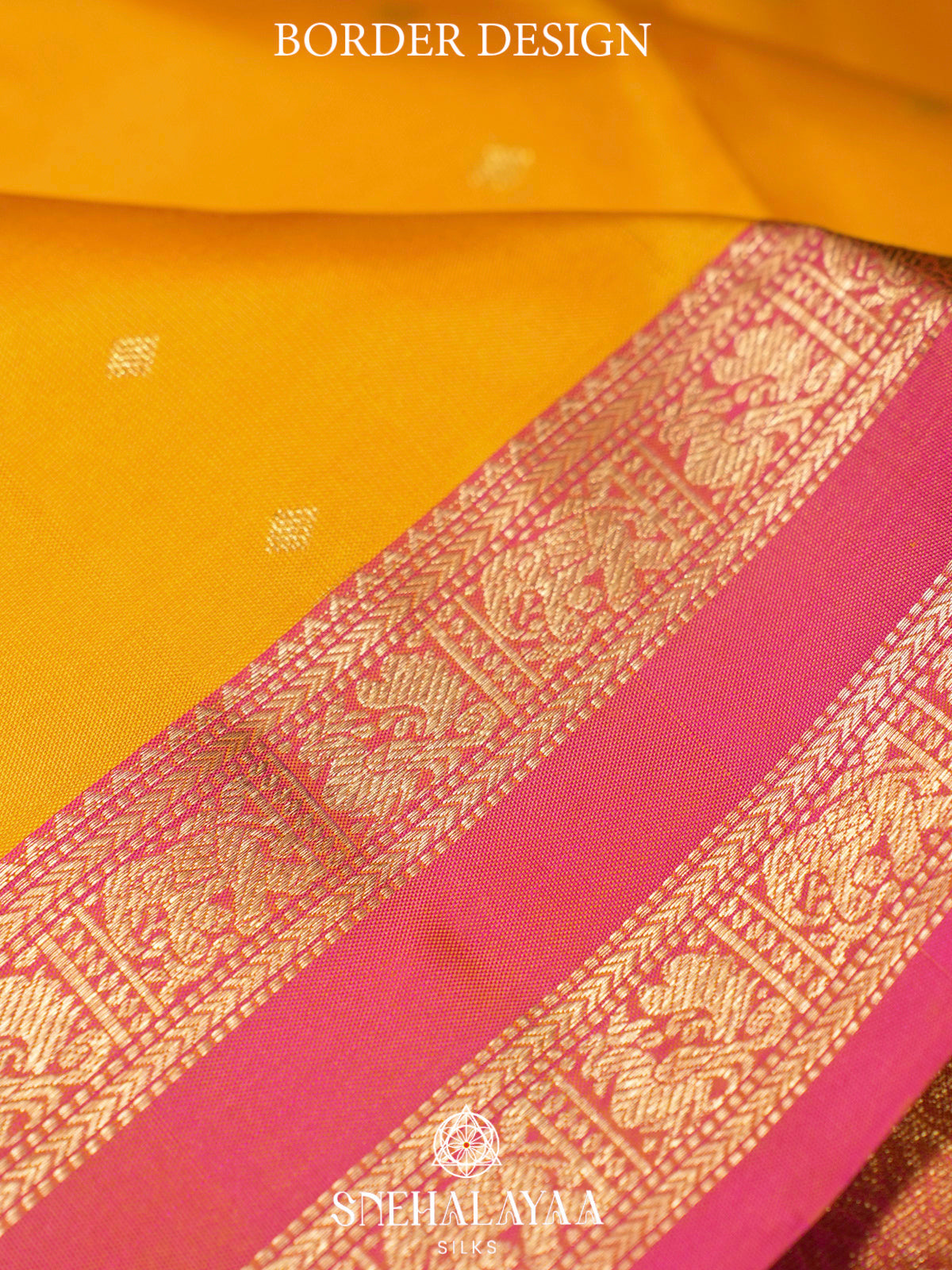 Mango Yellow  Kanjivaram Silk Saree