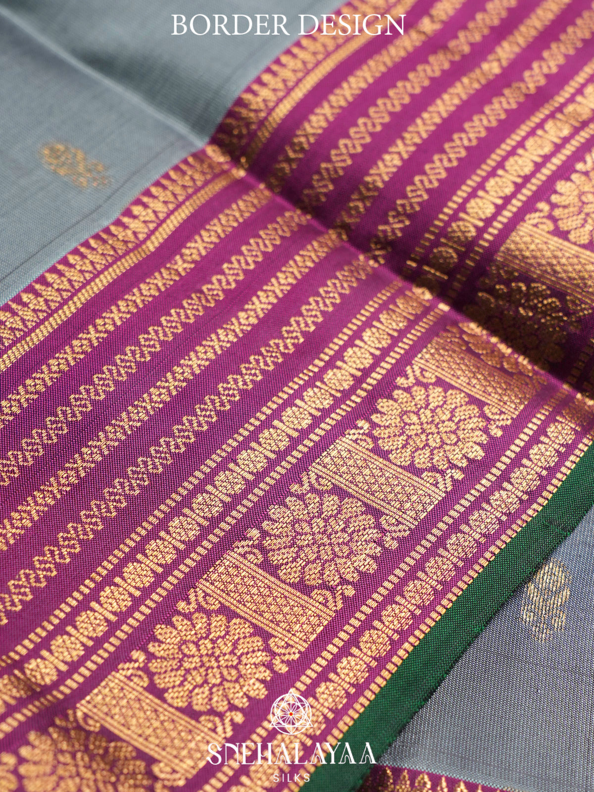 Grey  Kanjivaram Silk Saree