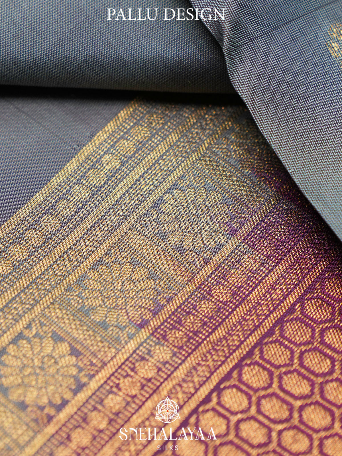 Grey  Kanjivaram Silk Saree