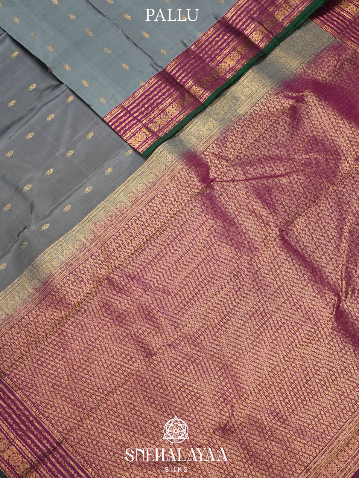 Grey  Kanjivaram Silk Saree