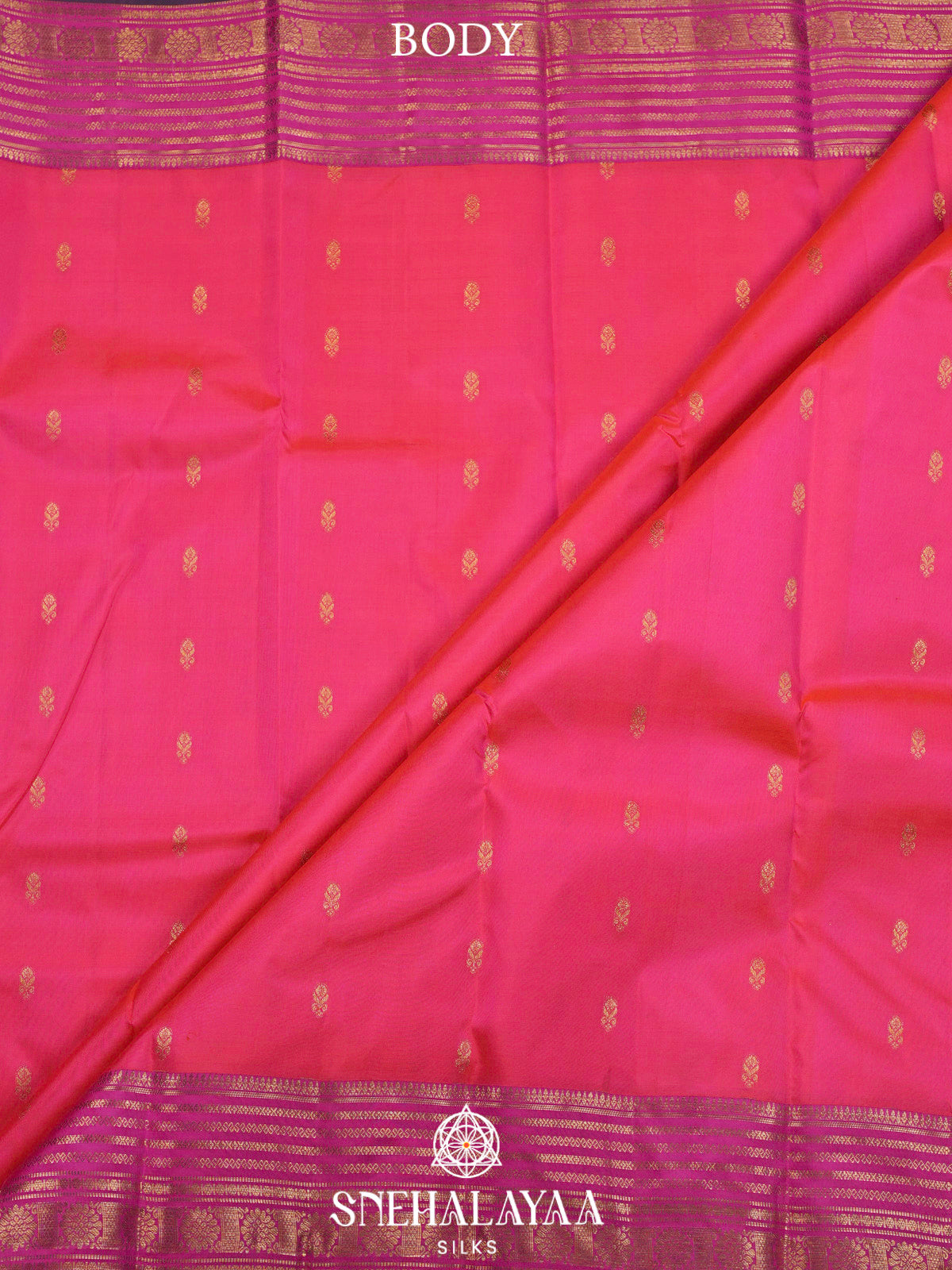 Pink  Kanjivaram Silk Saree