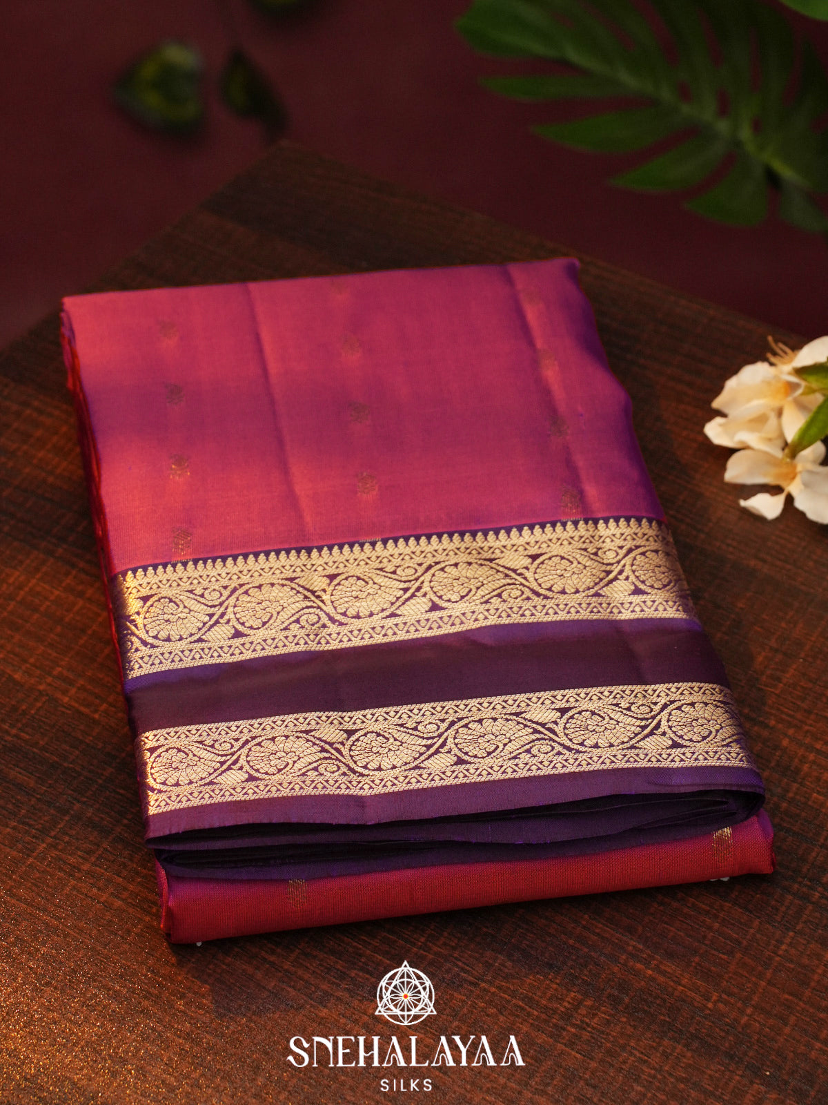 Magenta  Kanjivaram Silk Saree