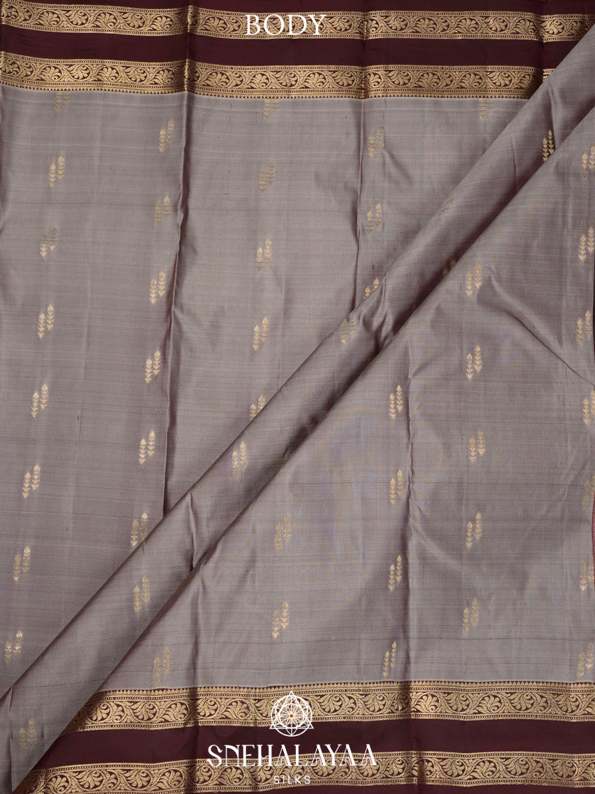 Grey  Kanjivaram Silk Saree