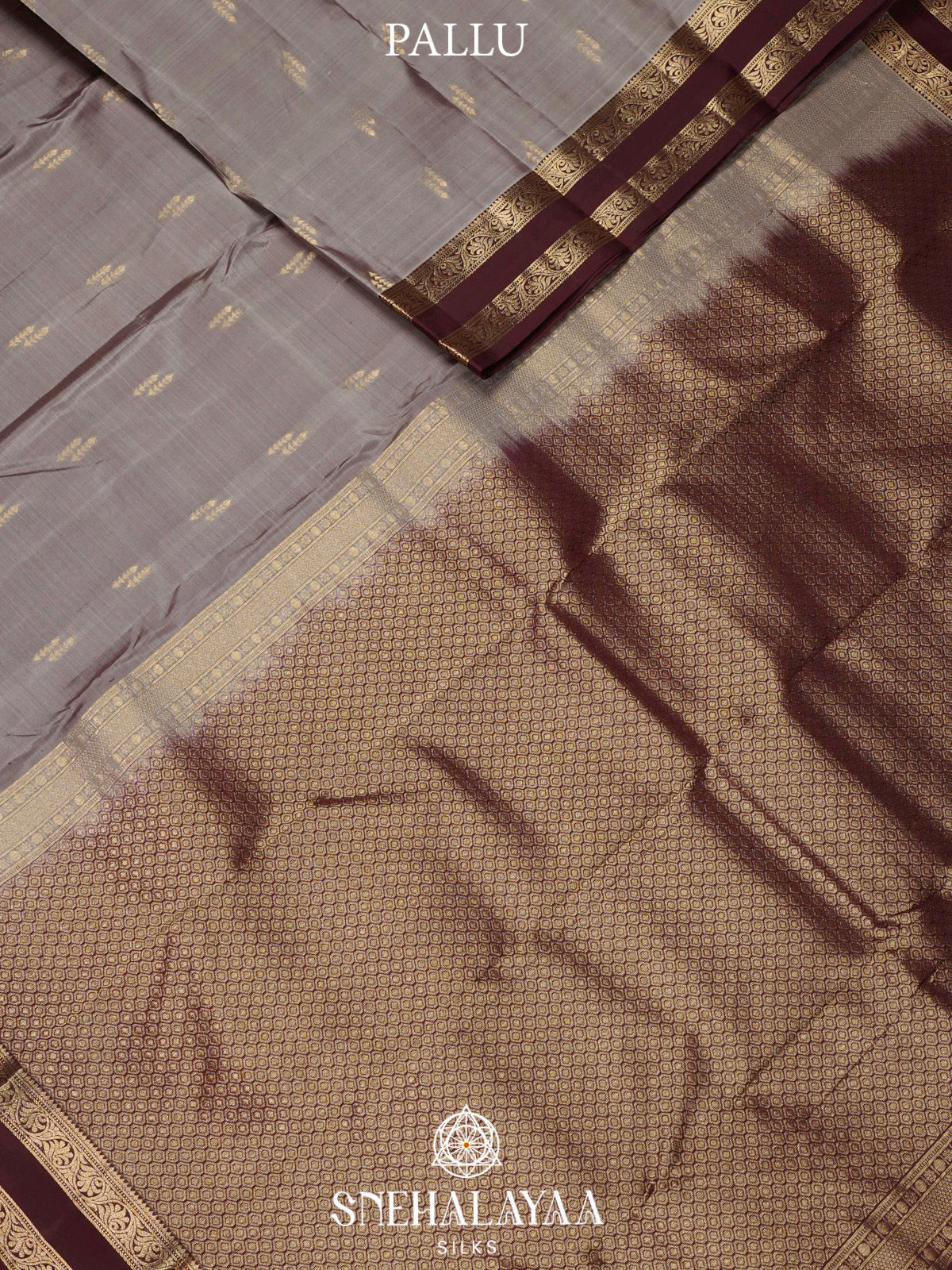 Grey  Kanjivaram Silk Saree