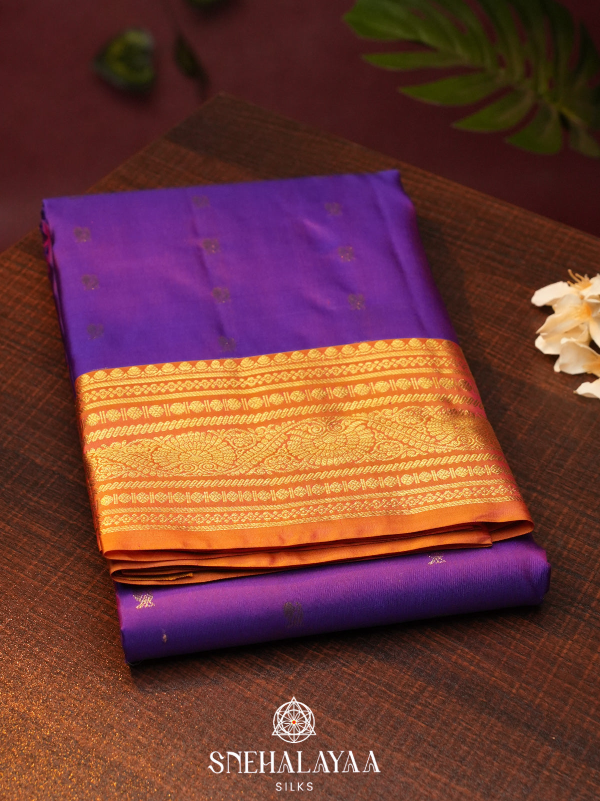 Violet  Kanjivaram Silk Saree