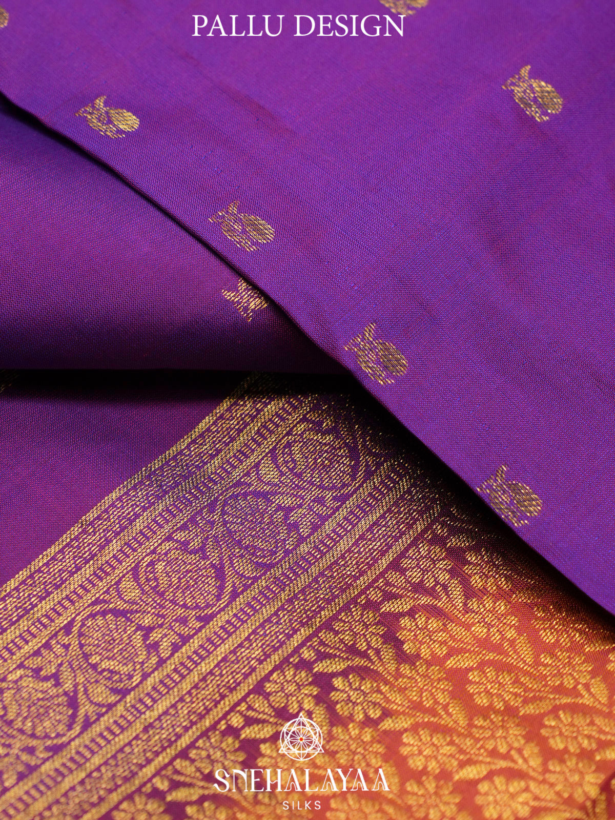 Violet  Kanjivaram Silk Saree