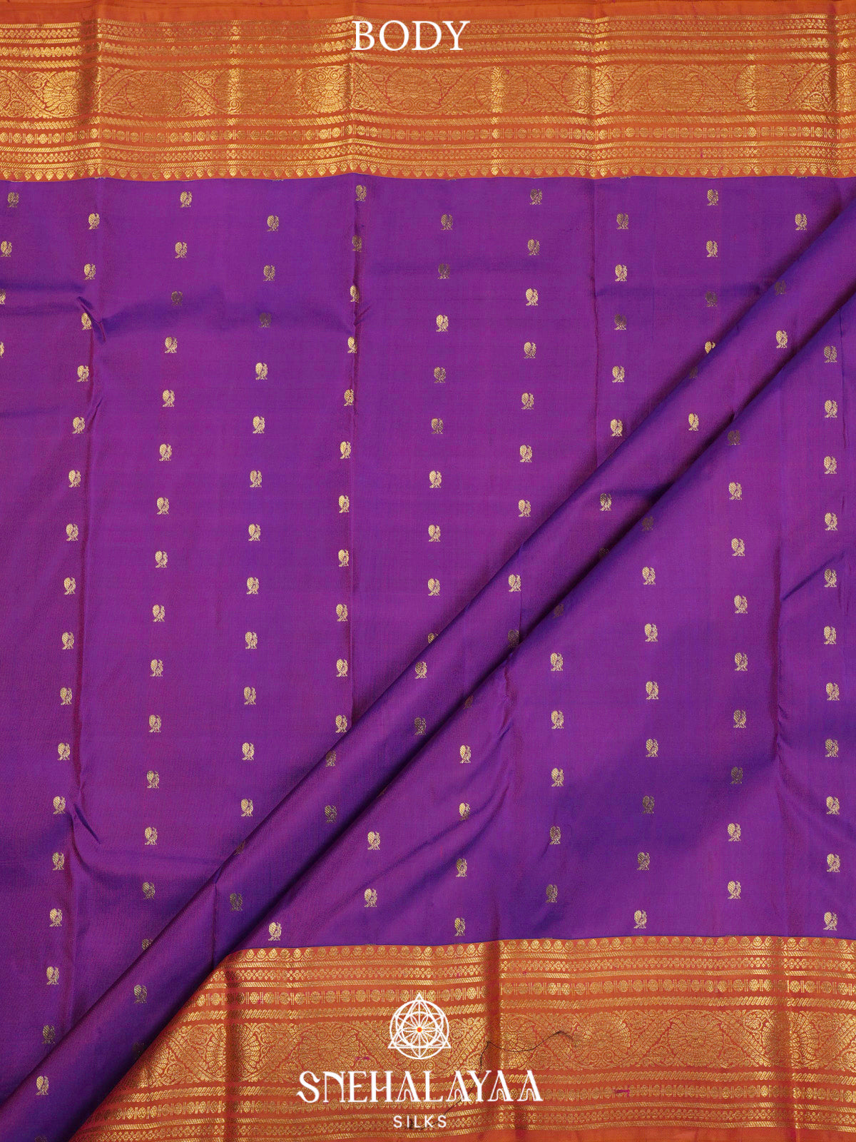 Violet  Kanjivaram Silk Saree