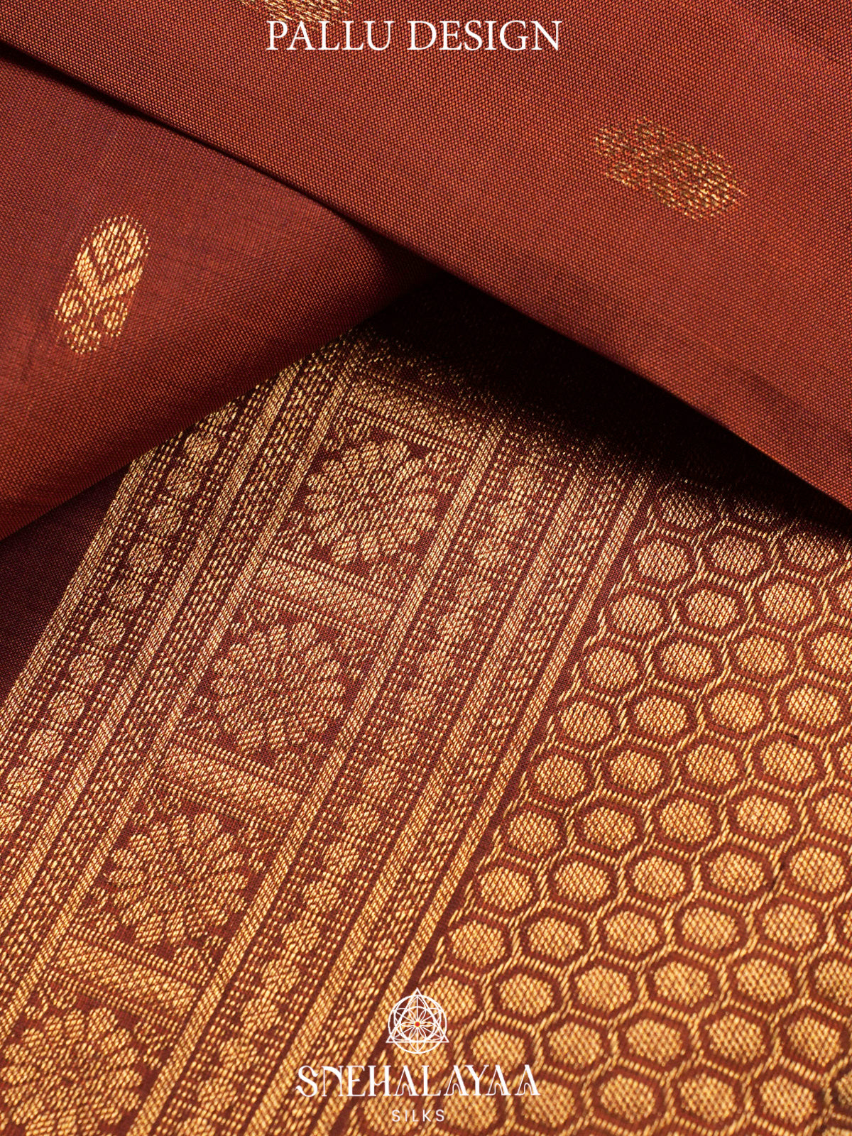 Burnt Orange  Kanjivaram Silk Saree