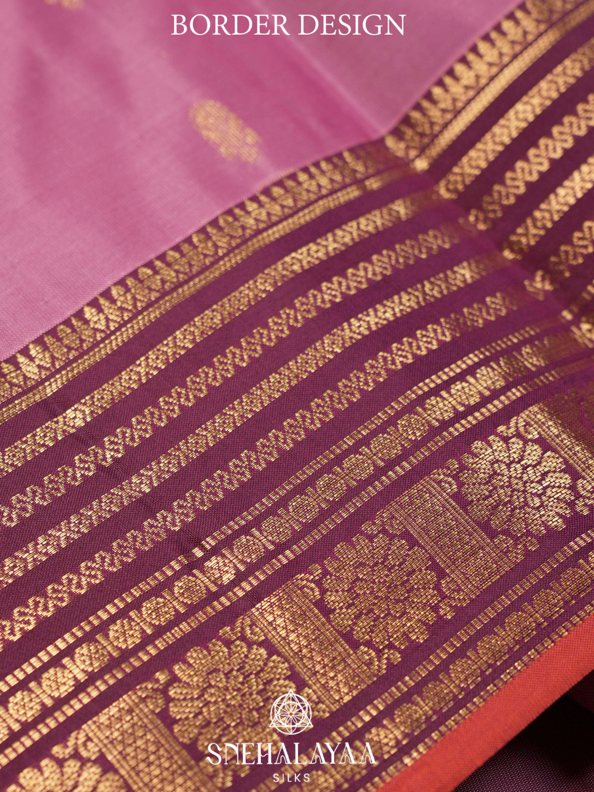 Mauve Pink  Kanjivaram Silk Saree