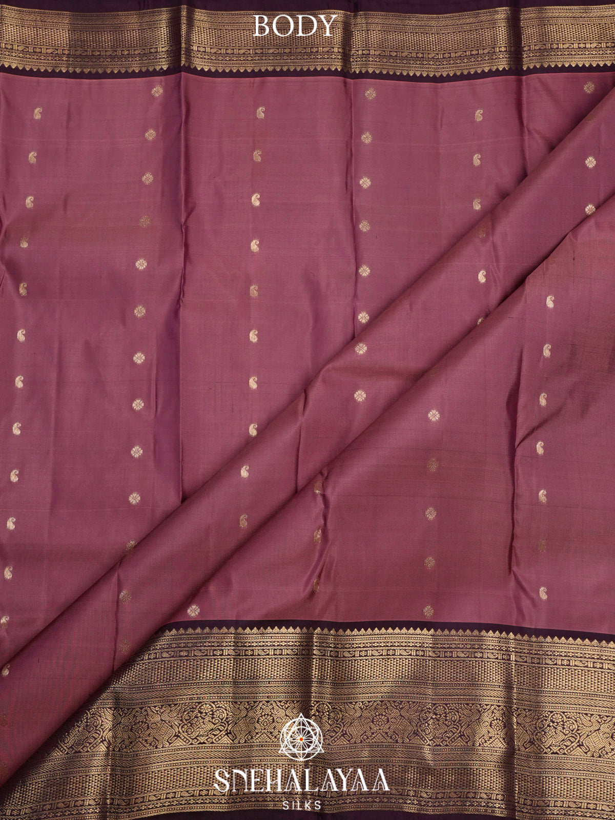 Mauve Pink  Kanjivaram Silk Saree