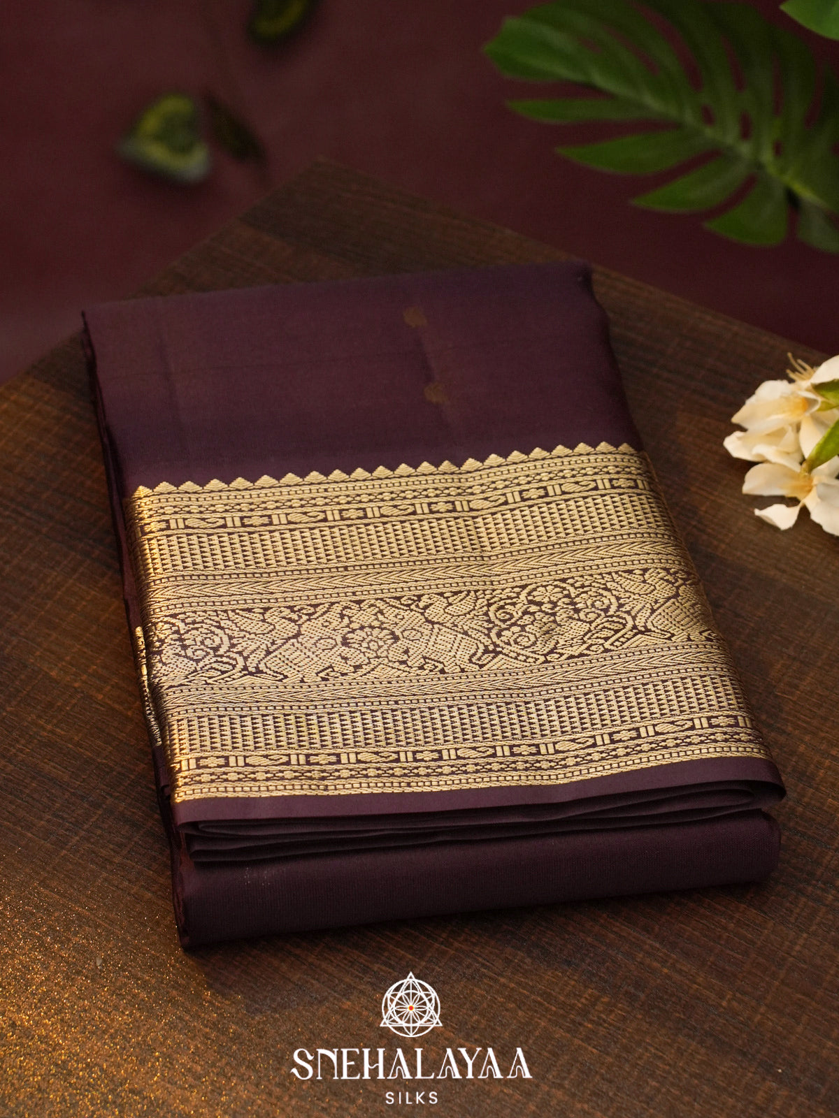 Coffee Brown  Kanjivaram Silk Saree