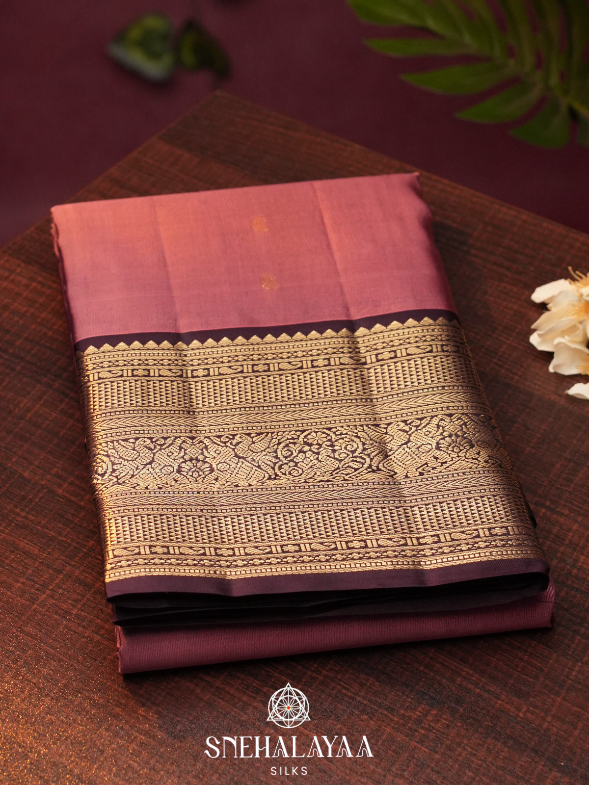 Mauve Pink  Kanjivaram Silk Saree