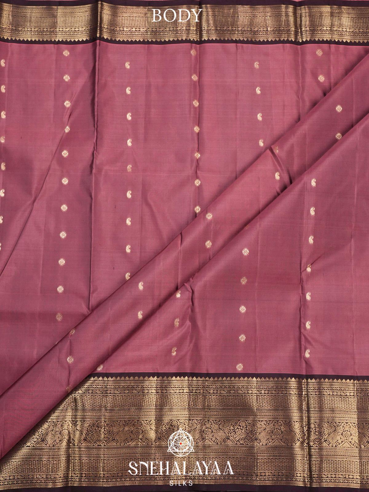 Mauve Pink  Kanjivaram Silk Saree