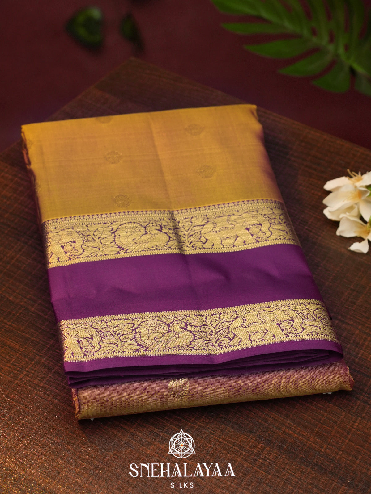 Honey Gold  Kanjivaram Silk Saree