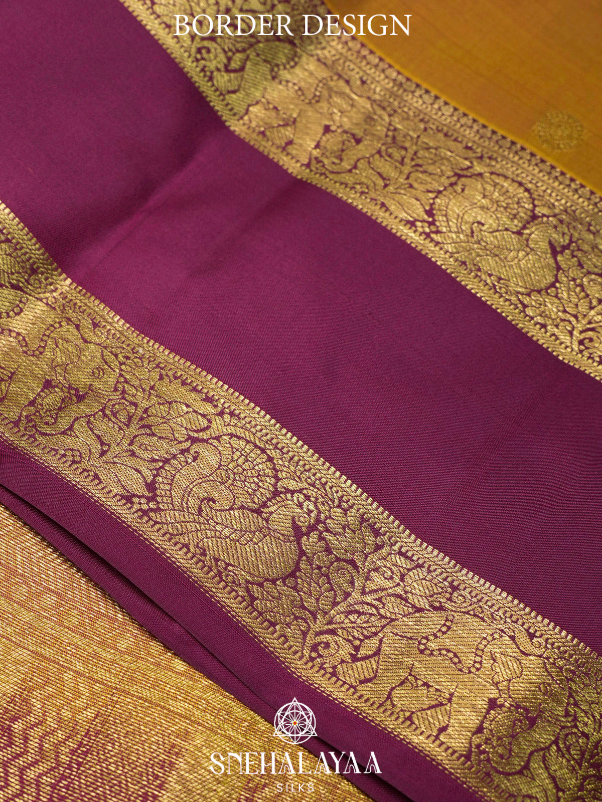 Honey Gold  Kanjivaram Silk Saree