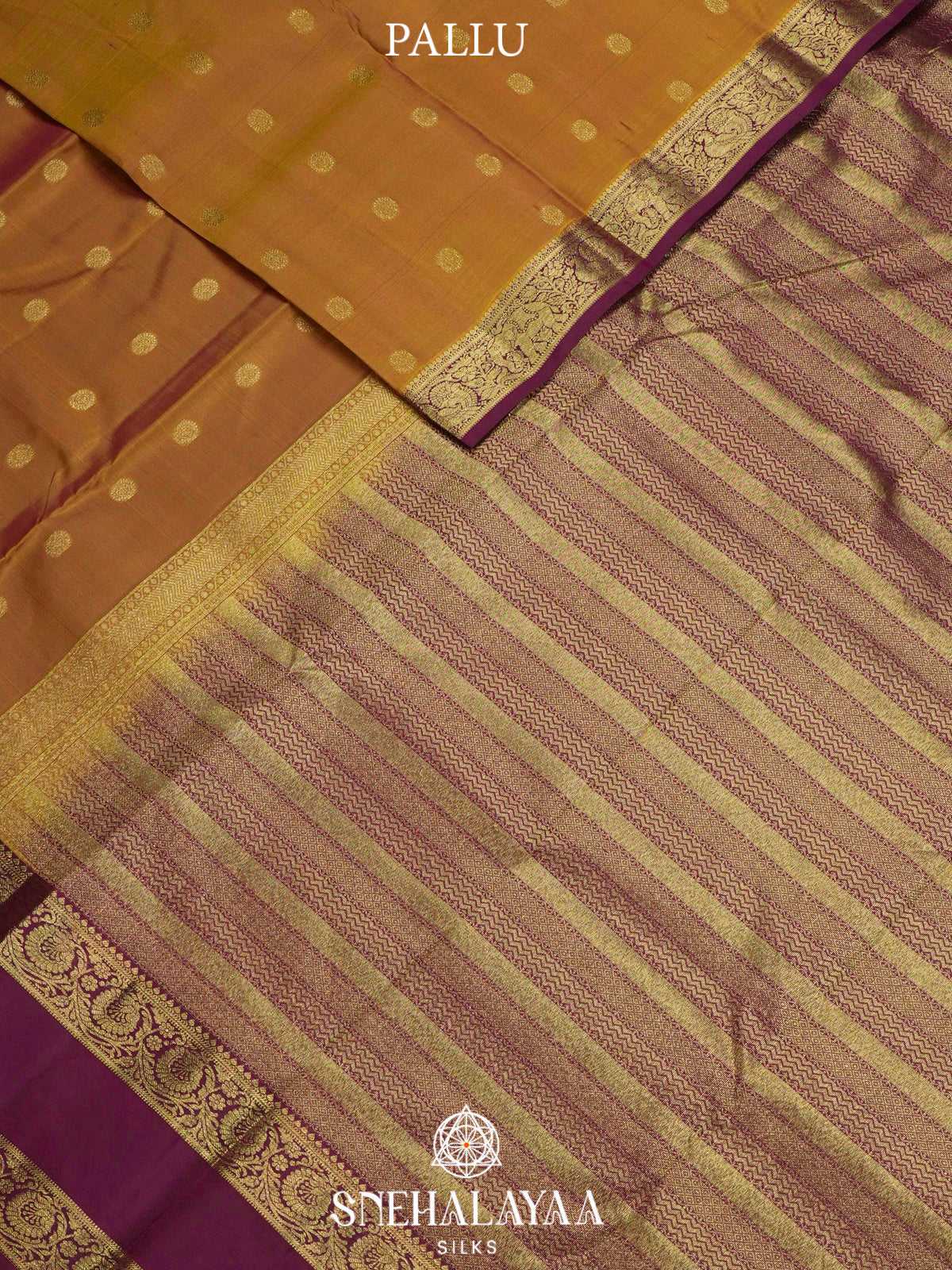 Honey Gold  Kanjivaram Silk Saree
