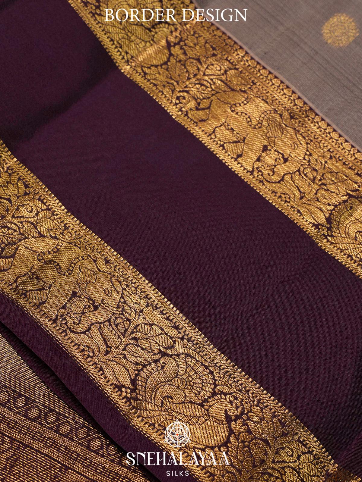 Grey  Kanjivaram Silk Saree