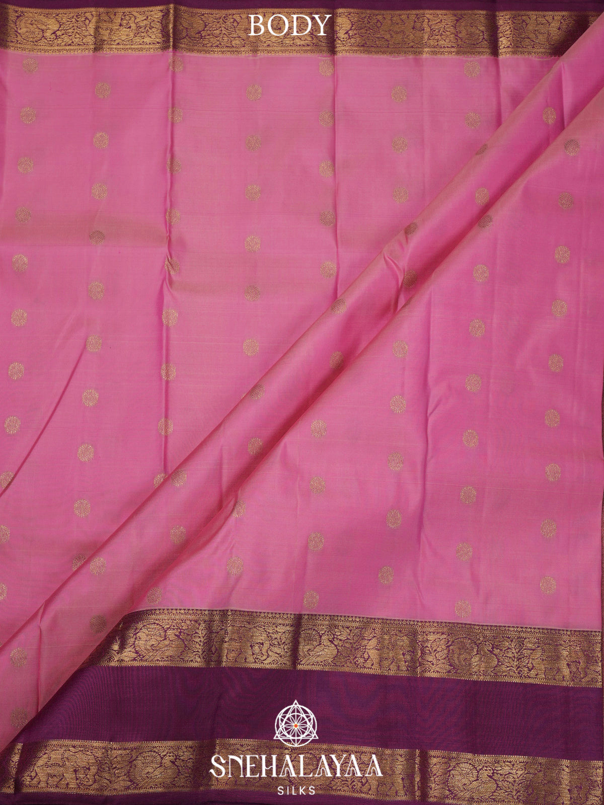 Pink  Kanjivaram Silk Saree