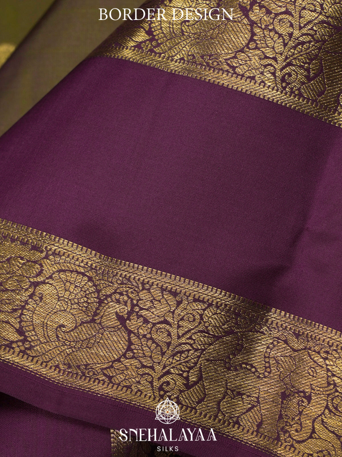 Olive Green  Kanjivaram Silk Saree