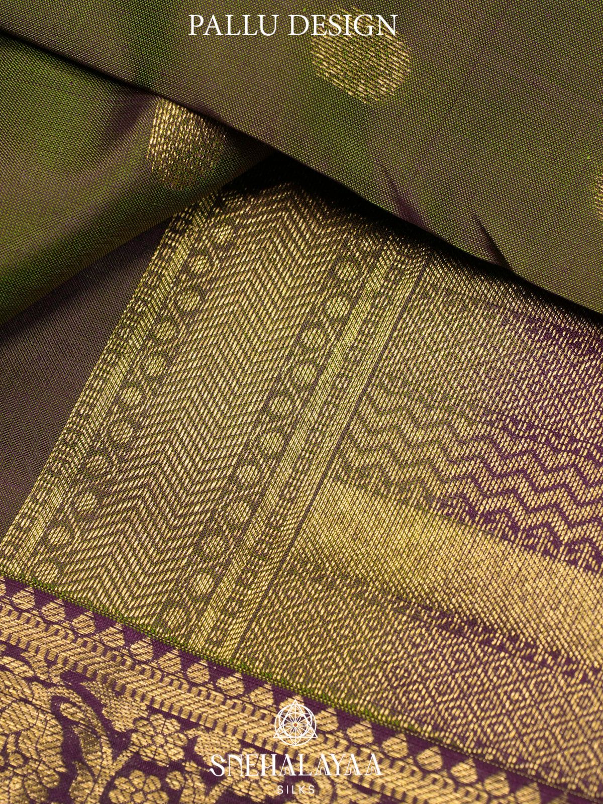 Olive Green  Kanjivaram Silk Saree