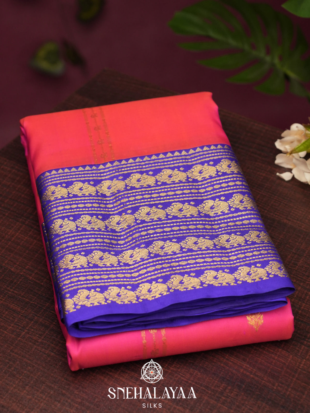Pink  Kanjivaram Silk Saree