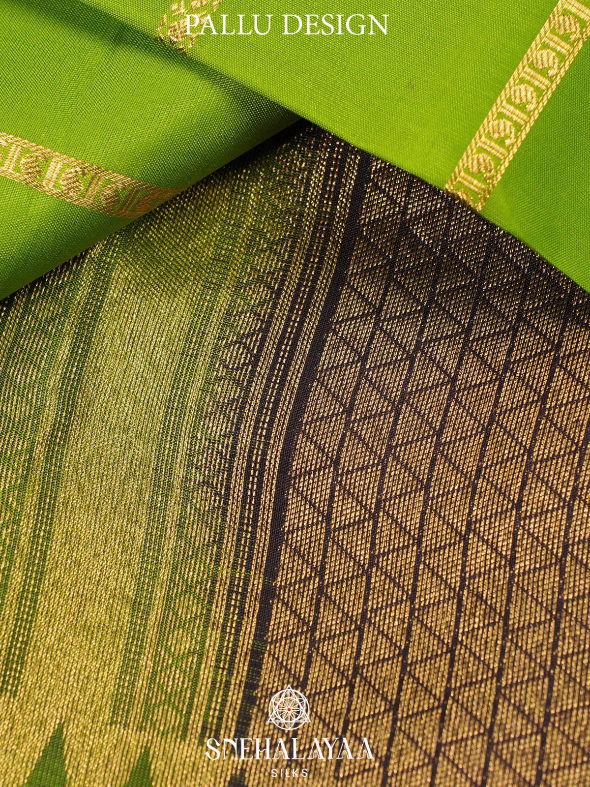 Lime Green  Kanjivaram Silk Saree