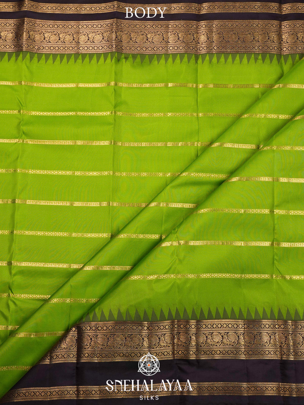 Lime Green  Kanjivaram Silk Saree