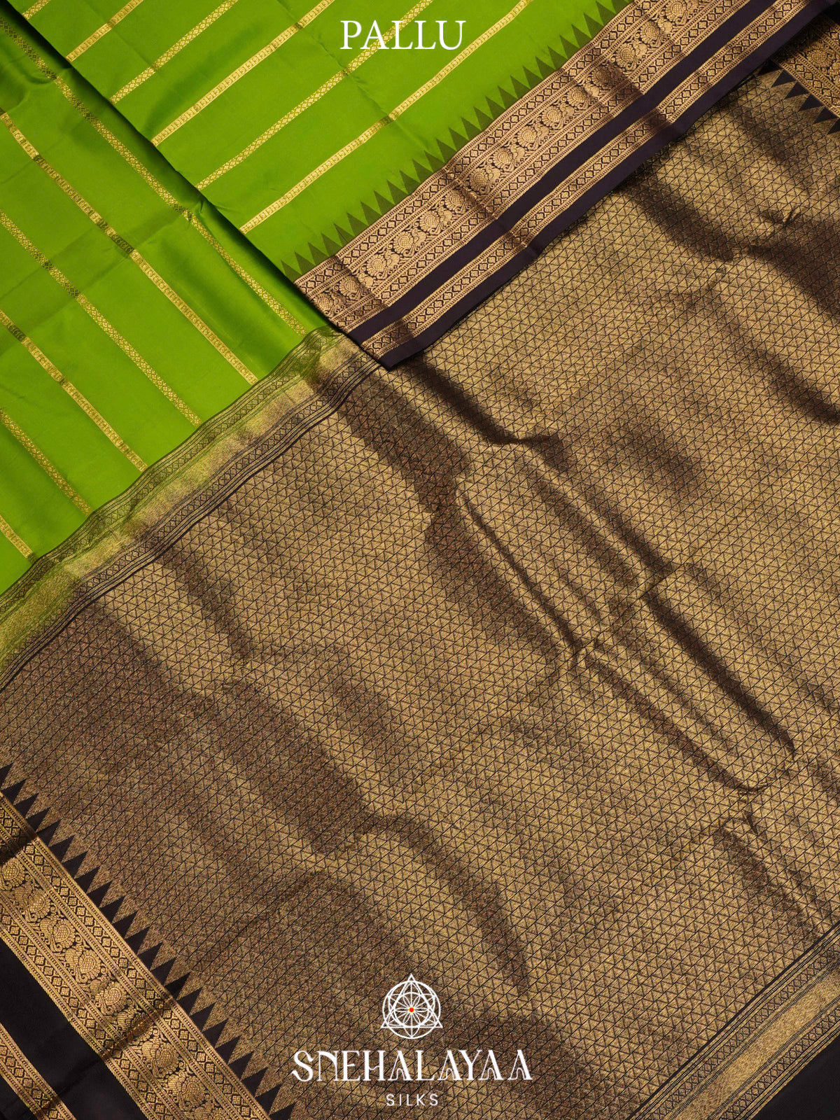 Lime Green  Kanjivaram Silk Saree