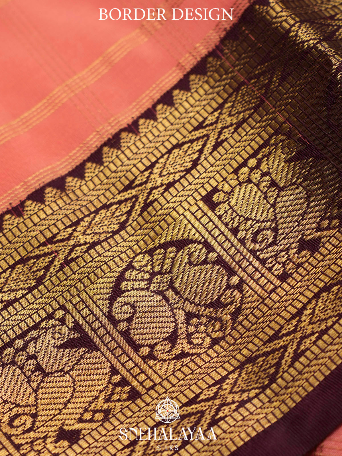 Peach  Kanjivaram Silk Saree