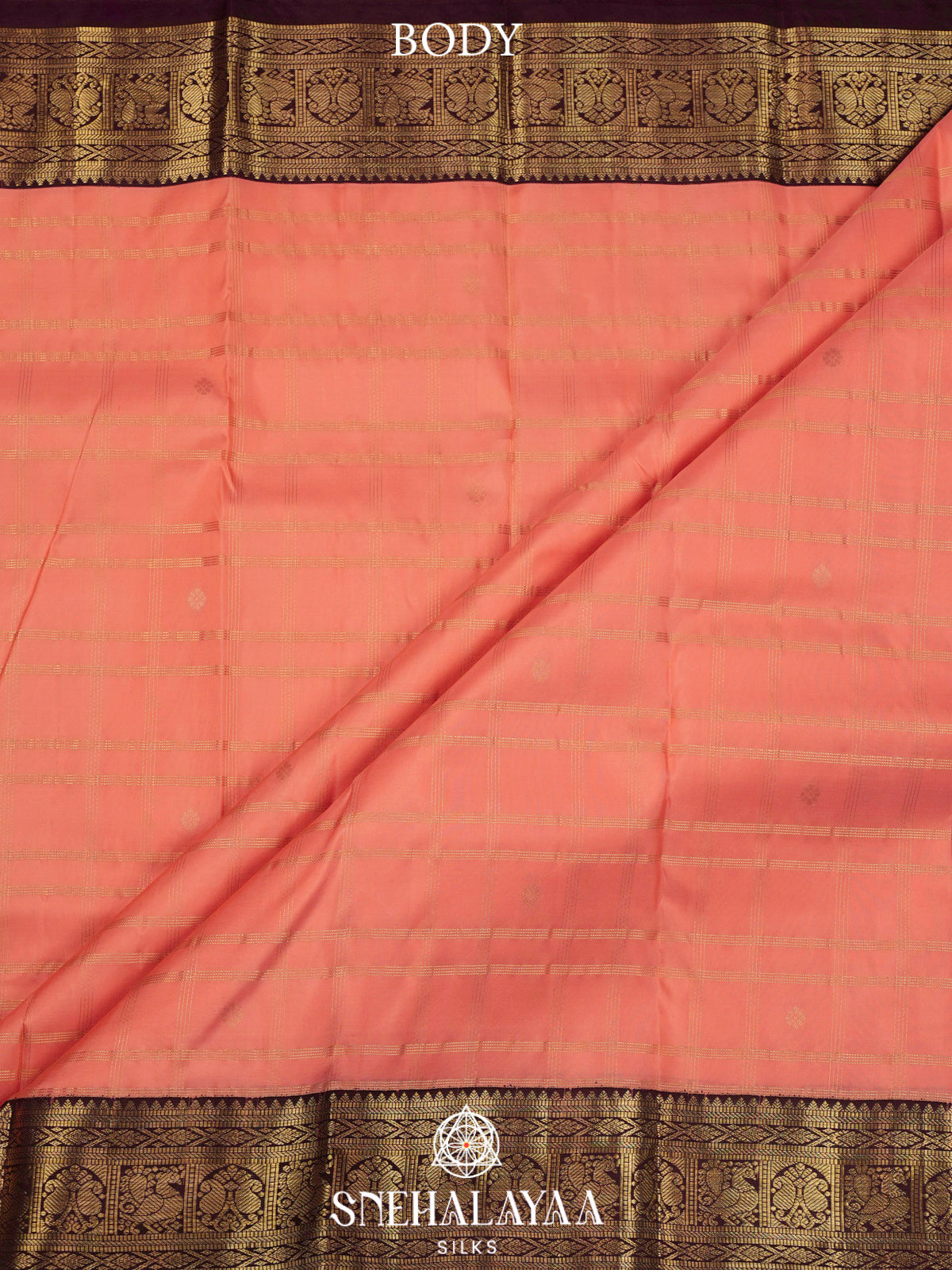 Peach  Kanjivaram Silk Saree