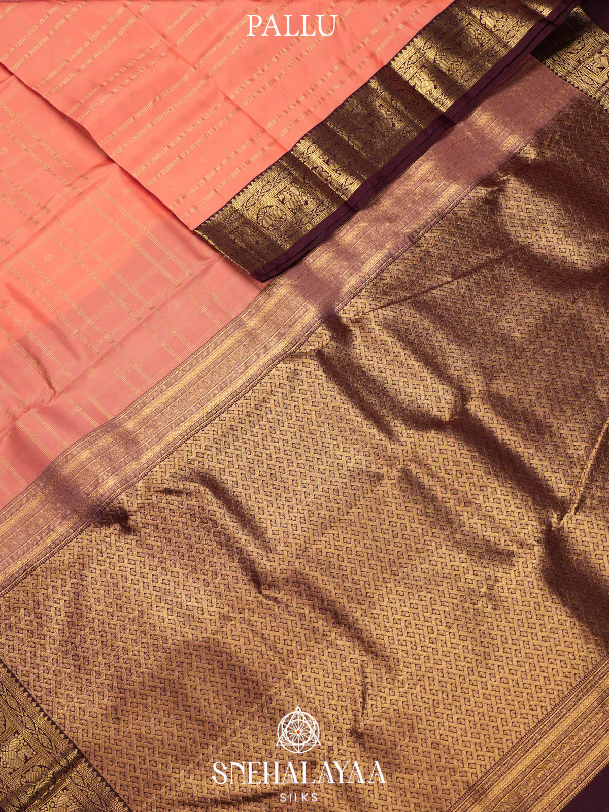 Peach  Kanjivaram Silk Saree