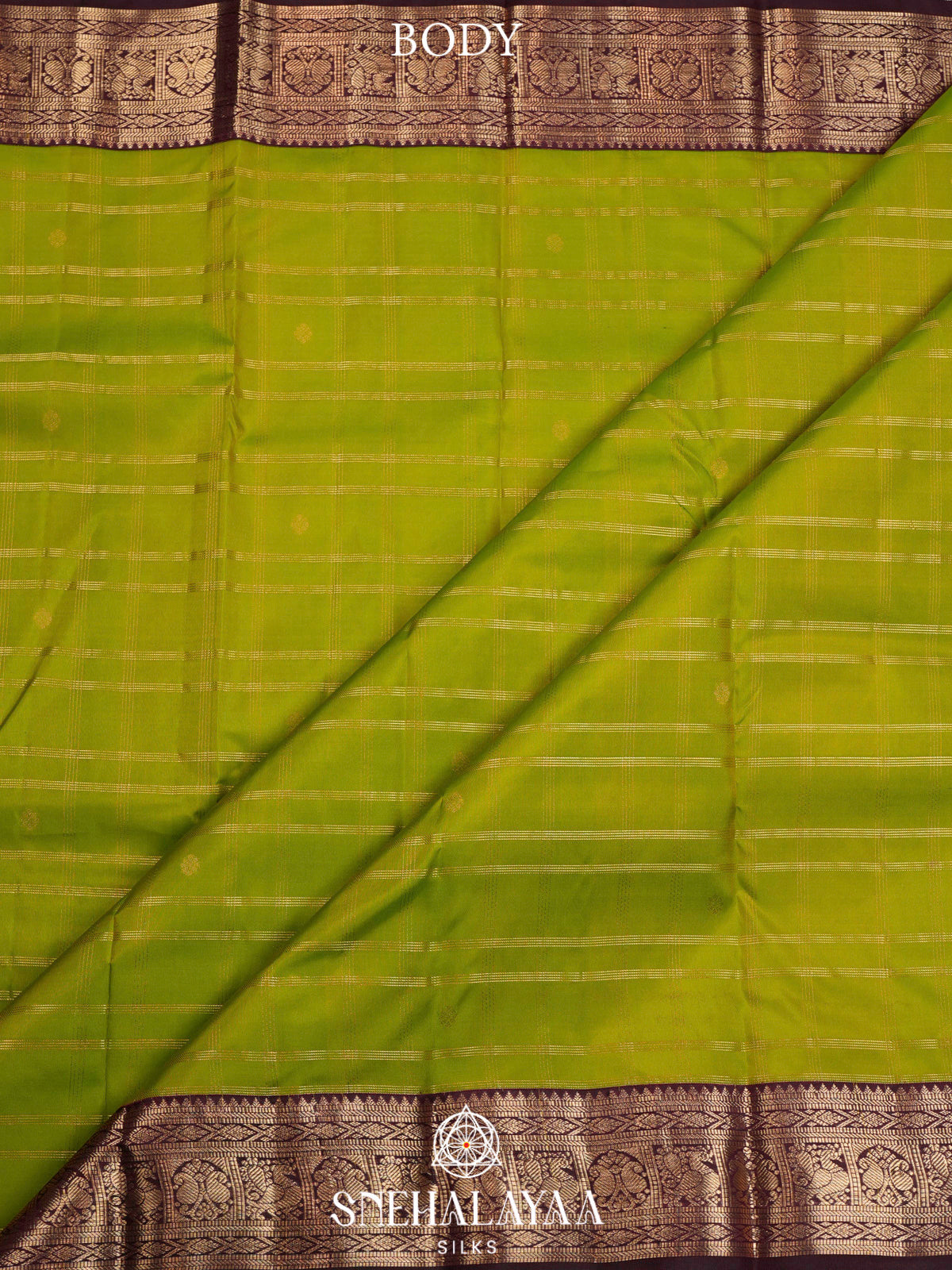 Lime Green  Kanjivaram Silk Saree